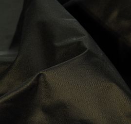 Taft hladký jemný černobéžový