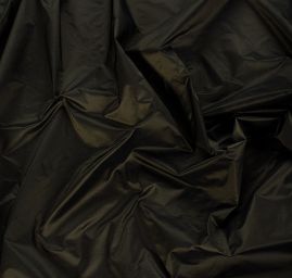 Taft hladký jemný černobéžový