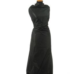 Taft hladký tyrkysovočerná