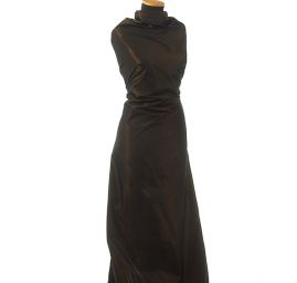 Taft hladký pevnější hnědo-oranžový