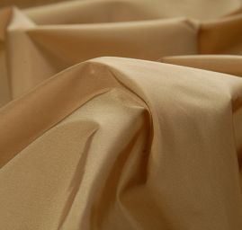 Taft hladký jemný hnědobéžový