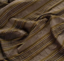 Žakárová pružná látka khaki zelená