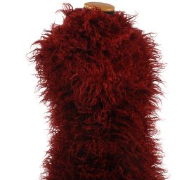 Imitace zvířecí srsti kašmírské kozy červená tmavá