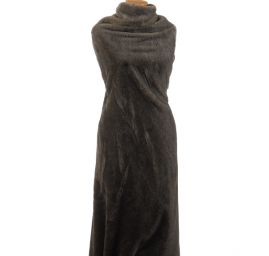 Imitace kožešiny nízký vlas šedohnědá