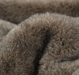 Imitace kožešiny nízký vlas šedohnědá