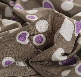 Úplet puntík béžový/fialový II.jakost