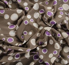 Úplet puntík béžový/fialový II.jakost