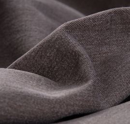 Pevnější bavlněná látka směs matná tm. hnědá