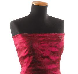 Lamé šatová látka kreš fuchsiová