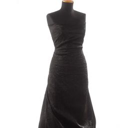 Lamé šatová látka kreš černá