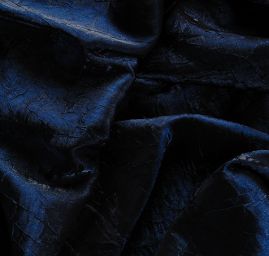 Lamé šatová látka kreš tmavě modrá