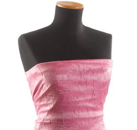 Lamé šatová látka kreš růžová