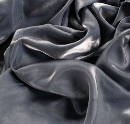 Lamé šatová látka antracit šedá