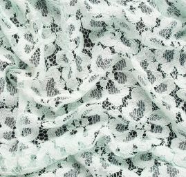 Jemná krajka vzor květy v barvě mint