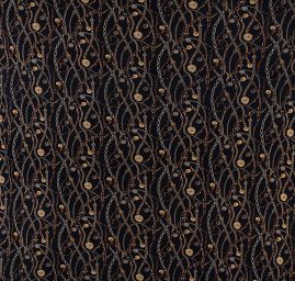 Žoržetový úplet motiv řetízků a mincí