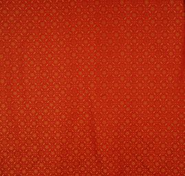 Žakárová tkanina červenozlatá růžice