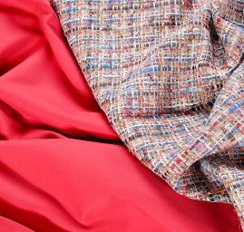 Kostýmová látka viskoza směs fuchsiová