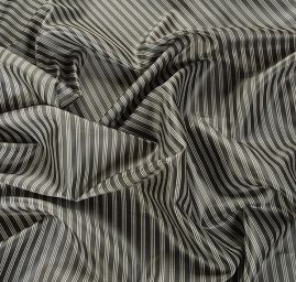 Podšívka žakárová šedosmetanová proužky