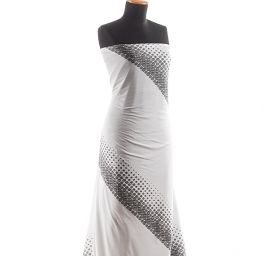 Pletenina úplet geometrický vzor slonová kost 