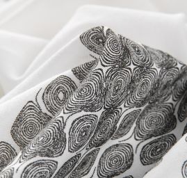 Pletenina úplet geometrický vzor slonová kost 