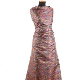 Brokát geometrický motiv šedý