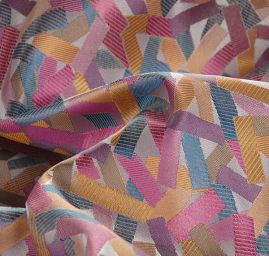 Brokát geometrický motiv šedý