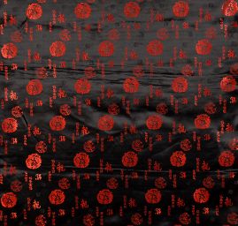 Brokát orientální motiv černý