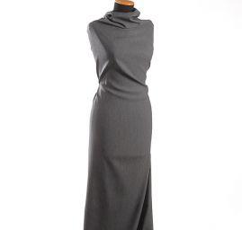 Kostýmová látka vlna směs šedý melír