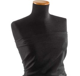 Len pružný viskoza směs černé barvy