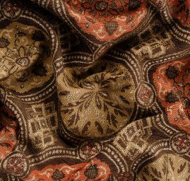 Žakárová dekorační látka geometrický ornament