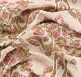 Žakárová dekorační látka květinový ornament