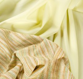 Kostýmová látka viskoza směs hráškově zelená