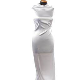 Satén pružný lesk bílý