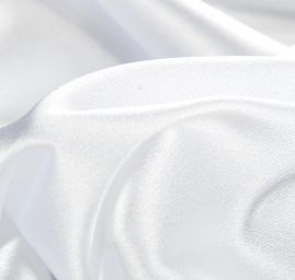 Satén pružný lesk bílý