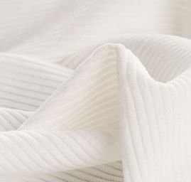 Manšestr pružný polyester směs bílý