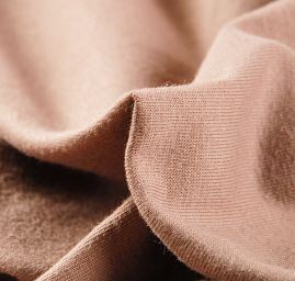 Úplet pletenina bavlna směs hnědý