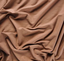 Úplet pletenina bavlna směs hnědý