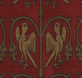 Replika historické látky Arras červený/zlatý