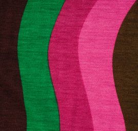 Úplet tenký vzor vlnky růžová vínová zelená