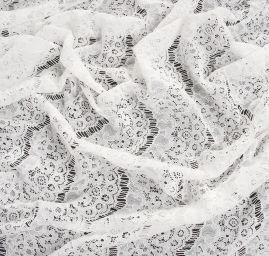 Krajka na mantilu vlnky slonová kost