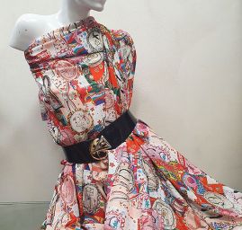 Satén matný jemný imitace hedvábí tisk Pictures