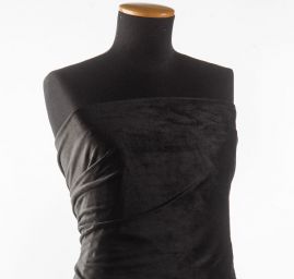 Samet pružný matný černý