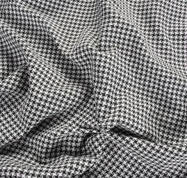 Kostýmová látka geometrický vzor černobílá