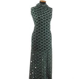 Efektní silnější pletenina avantgardní vzor zelená