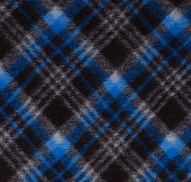 Efektní vlněná látka geometrický motiv modrá