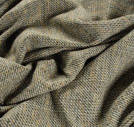 Tvídová žakárová látka olivová/béžová 