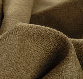 Vlněná látka vzor rybí kost myslivecká zelená