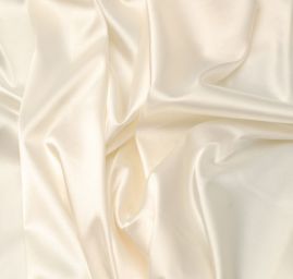 Satén bavlna směs smetanový hladký matný