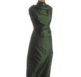 Umělé hedvábí imitace šantung šanžán zelený