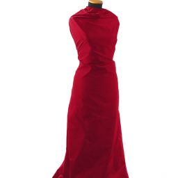 Taft hladký jednobarevný červený